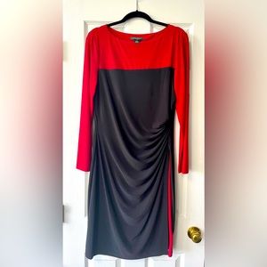Ralph Lauren Red/Black Cocktail Dress Size 16